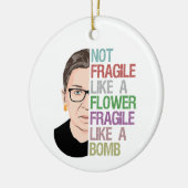 RBG Ruth Bader Ginsburg als een ventilator Keramisch Ornament (Links)