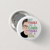 RBG Ruth Bader Ginsburg als een ventilator Ronde Button 3,2 Cm (Voorkant /achterkant)