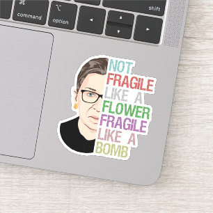 RBG Ruth Bader Ginsburg als een ventilator Sticker