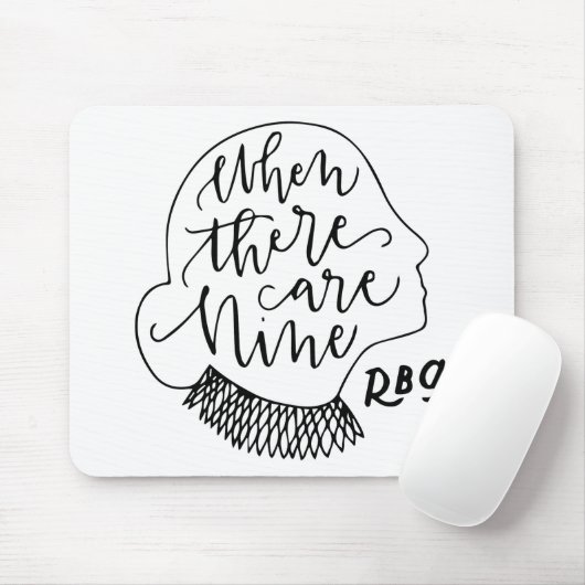 RBG, Ruth Bader Ginsburg, als er negen zijn Muismat (Met muis)