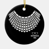 RBG, Ruth Bader Ginsburg, beruchte RBG Keramisch Ornament (Voorkant)