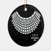 RBG, Ruth Bader Ginsburg, beruchte RBG Keramisch Ornament (Links)