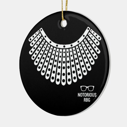 RBG, Ruth Bader Ginsburg, beruchte RBG Keramisch Ornament (Links)