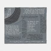 RBG - Ruth Bader Ginsburg - Citaten Fleece Deken (Voorkant (Horizontaal))