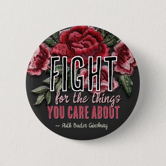 RBG Ruth Bader Ginsburg citeert feministisch liber Ronde Button 5,7 Cm (Voorkant)