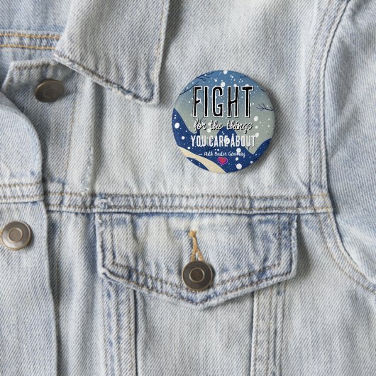RBG Ruth Bader Ginsburg citeert feministisch liber Ronde Button 5,7 Cm (In situ)