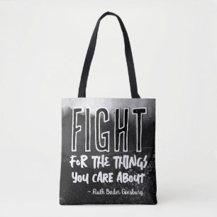 RBG Ruth Bader Ginsburg citeert feministisch liber Tote Bag