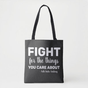 RBG Ruth Bader Ginsburg citeert feministisch liber Tote Bag