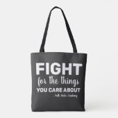 RBG Ruth Bader Ginsburg citeert feministisch liber Tote Bag (Achterkant)