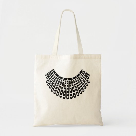RBG Ruth Bader Ginsburg Glitter Favoriete kraag Tote Bag (Voorkant)