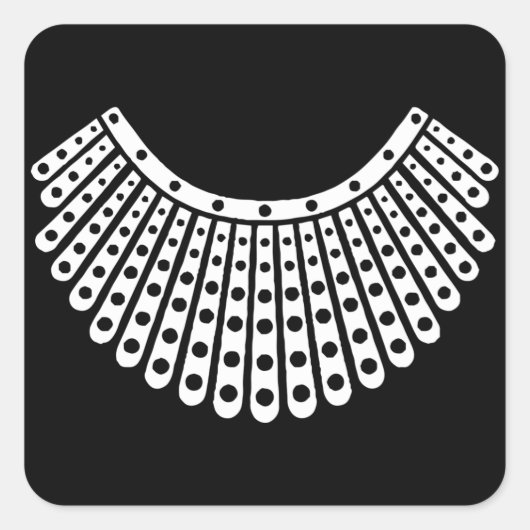 RBG Ruth Bader Ginsburg Glitter Favoriete kraag Vierkante Sticker (Voorkant)
