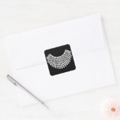 RBG Ruth Bader Ginsburg Glitter Favoriete kraag Vierkante Sticker (Envelop)