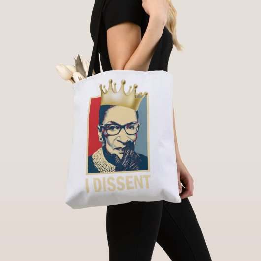 RBG, Ruth Bader Ginsburg, I Dissent Tote Bag (Dichtbij)