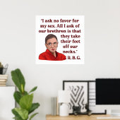 RBG Ruth Bader Ginsburg Quote Feminis Women Rights Poster (Thuiskantoor)