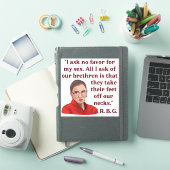 RBG Ruth Bader Ginsburg Quote Feministische Vrouwe Sticker (iPad Cover)