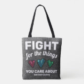 RBG Ruth Bader Ginsburg Quote Glitter Sequin Heart Tote Bag (Achterkant)