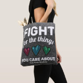 RBG Ruth Bader Ginsburg Quote Glitter Sequin Heart Tote Bag (Dichtbij)