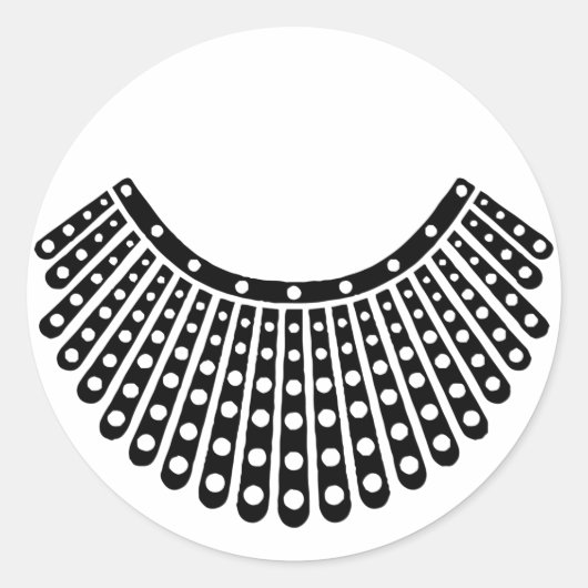 RBG Ruth Bader Ginsburg Ronde Sticker (Voorkant)