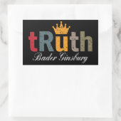 RBG - Ruth Bader Ginsburg Truth Crown Rechthoekige Sticker (Tas)