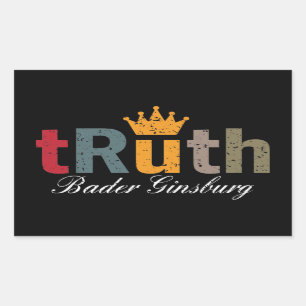RBG - Ruth Bader Ginsburg Truth Crown Rechthoekige Sticker