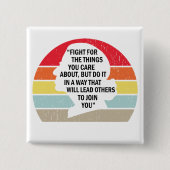 RBG, Ruth Bader Ginsburg Vierkante Button 5,1 Cm (Voorkant)