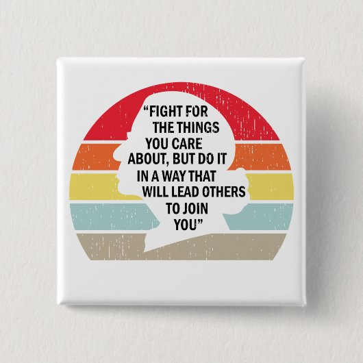 RBG, Ruth Bader Ginsburg Vierkante Button 5,1 Cm (Voorkant)