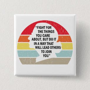 RBG, Ruth Bader Ginsburg Vierkante Button 5,1 Cm