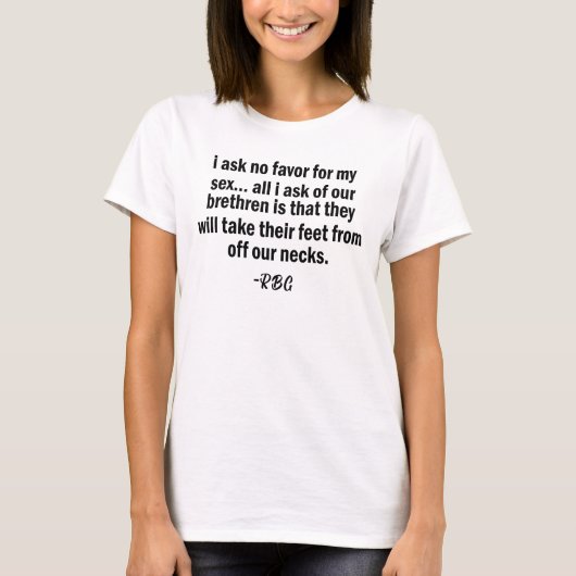 RBG, Ruth Badger Ginsburg, sterke vrouw T-shirt (Voorkant)