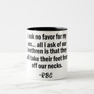 RBG, Ruth Badger Ginsburg, sterke vrouw Tweekleurige Koffiemok