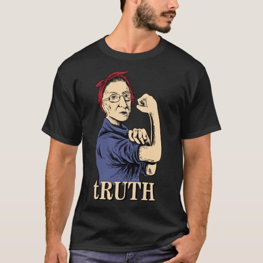 RBG Ruth Ginsburg Hooggerechtshof Feminist T-Shirt (Voorkant)