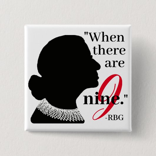 RBG Silhouette wanneer er Nine Citaat Button zijn (Voorkant)