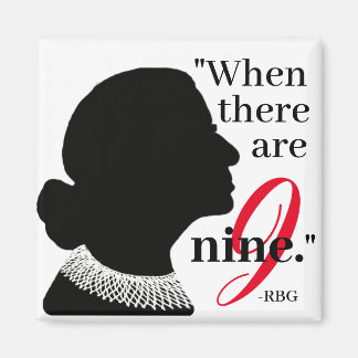 RBG Silhouette wanneer er Nine Quote Magnet zijn