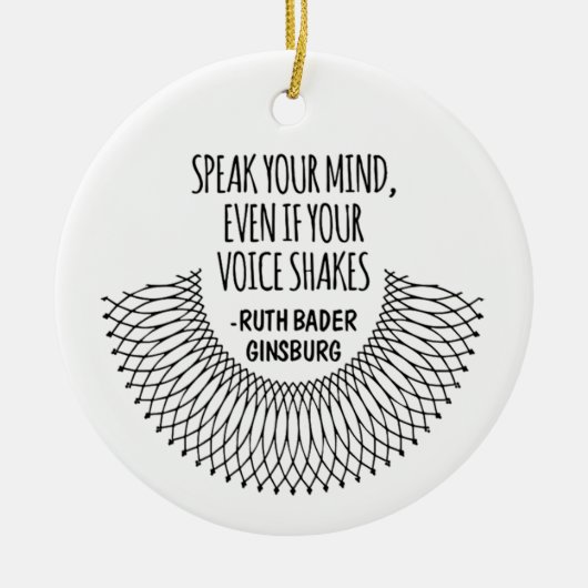 RBG spreekt uw geest zelfs als uw stem deelt Keramisch Ornament (Voorkant)