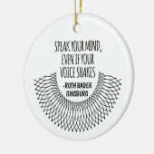 RBG spreekt uw geest zelfs als uw stem deelt Keramisch Ornament (Links)
