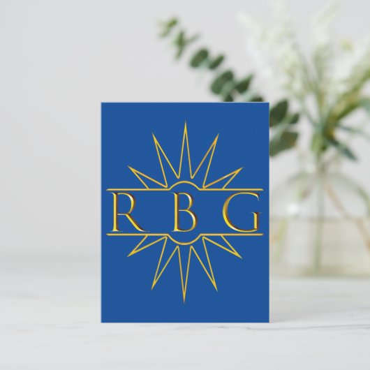 Rbg Sweat Golden Design Briefkaart (Staand voorkant)