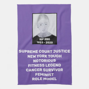 RBG Tribut NY Tough Paars Theedoek