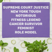 RBG Tribute NY Tough Paars Theedoek (Gevouwen)