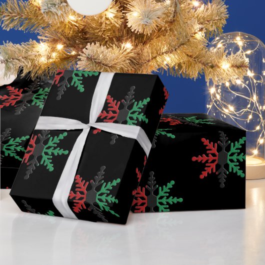RBG UNIA Afrikaans-Amerikaans Kwanzaa Snowflakes Cadeaupapier (Feestdagen)