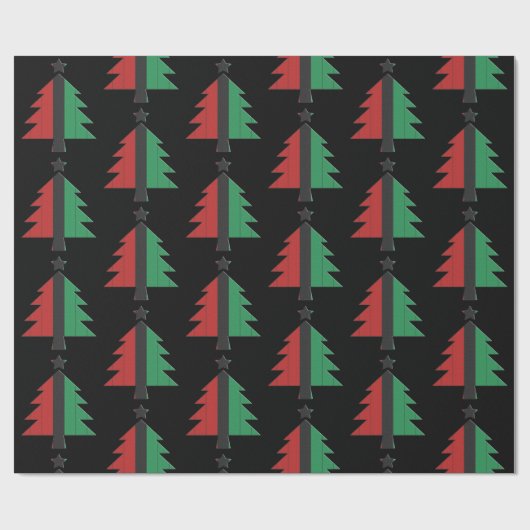 RBG UNIA Afrikaans-Amerikaanse kerstboom in Kwanza Cadeaupapier (Vlak)