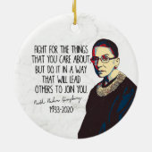 RBG vecht voor de dingen waar je om geeft Keramisch Ornament (Achterkant)