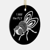 RBG-vlucht met poolversiering op zwart Keramisch Ornament (Rechts)