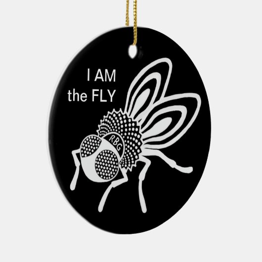  RBG-vlucht met poolversiering op zwart Keramisch Ornament (Rechts)