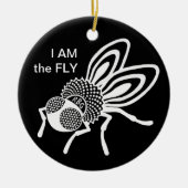 RBG-vlucht met poolversiering op zwart Keramisch Ornament (Voorkant)