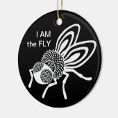 RBG-vlucht met poolversiering op zwart Keramisch Ornament (Links)