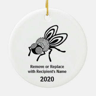 RBG-vlucht met poolversiering op zwart Keramisch Ornament