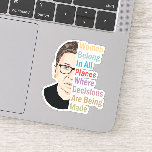 RBG - Vrouwen horen op alle plaatsen waar beslissi Sticker