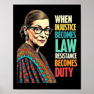Rbg wanneer onrecht wet verzet wordt poster