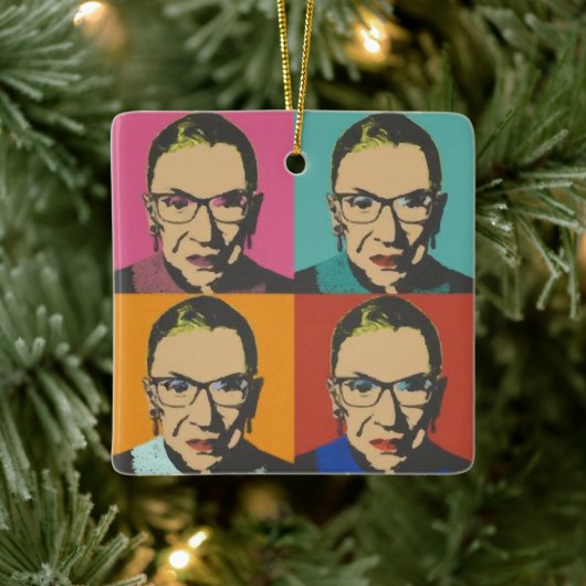 RBG Women's, beruchte RBG, Ruth Bader Ginsburg Keramisch Ornament (Boom)