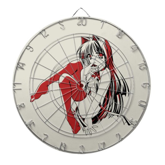 RBP, Neko de Sexy Anime Cat Girl Furry Dartbord (Voorkant)