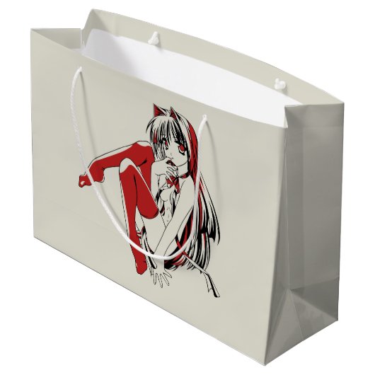 RBP, Neko de Sexy Anime Cat Girl Furry Groot Cadeauzakje (Achterkant Gekanteld)